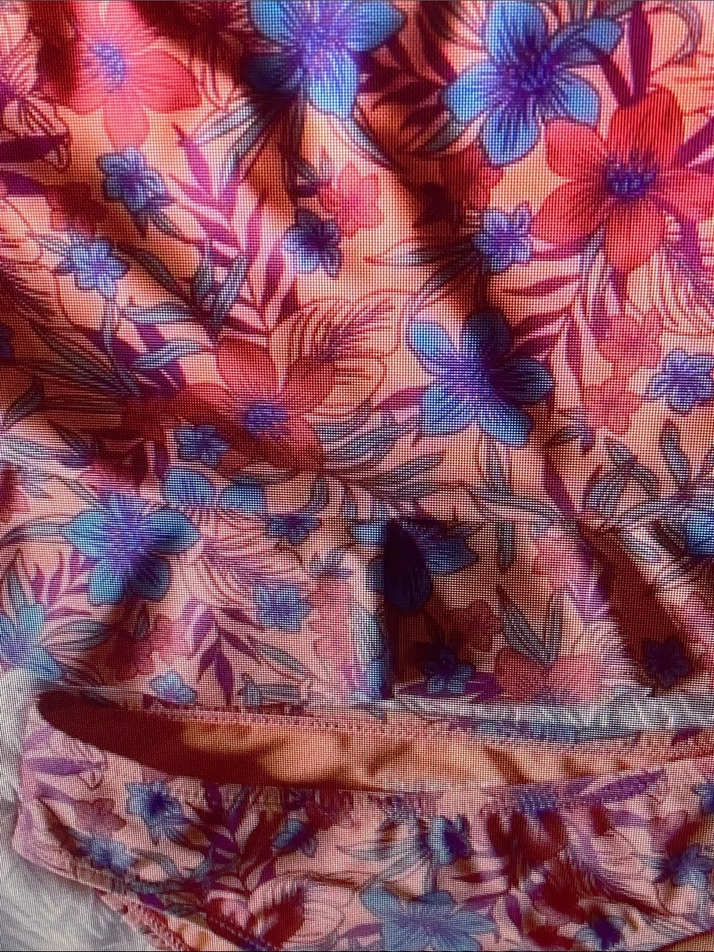 Hurley Peach Floral Tankini Top and Bikini Bottom Set